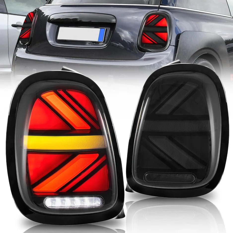 BMW Mini Cooper Hatch F55 F56 F57 Full LED Taillights Black Trim 2014 - 2019
